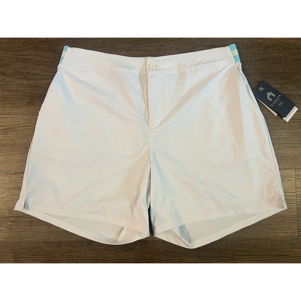Cabana Life Sport Women's Medium Performance Shorts White NWT I36